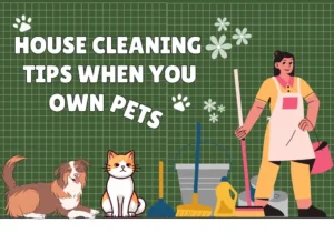 Woman & Pets standing